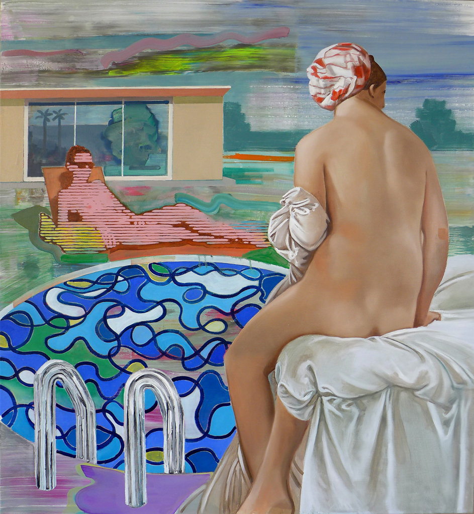California Dreaming (Ingres / Hockney), 2014, 120 x 110 cm